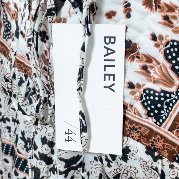 Bailey 44 100% Cotton Printed Boho Blouse Size XL Ruffled Puff Sleeve Retro NWT - Picture 2 of 4